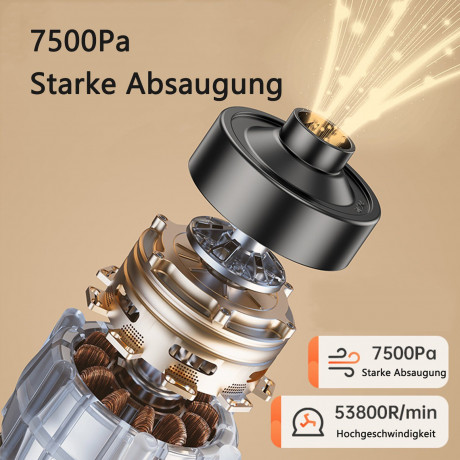 Mutoy Mutoy Akku-Handstaubsauger Handstaubsauger, 7500Pa Handstaubsauger Akku, Autostaubsauger 6000mAh Беспроводной ручной пылесос Mutoy, ручной пылесос, аккумулятор для ручного пылесоса 7500 Па, автомобильный пылесос 6000 мАч