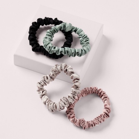 The Hair Edit Sage & Mauve Ruched Ribbon Scrunchies  Резинка для волос Sage &amp; Mauve с рюшами и лентой