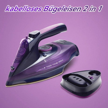 Hikeren Hikeren Dampfbugeleisen 2400 W Kabelloses Dampfbugeleisen, Kapazitat 360ML Паровой утюг Hikeren, беспроводной паровой утюг мощностью 2400 Вт, емкость 360 мл.