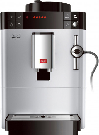 Melitta Melitta Kaffeevollautomat Passione One Touch F53/1-101, silber, Tassengenau frisch gemahlen, Service-Taste fur Entkalkung  Reinigung  Полностью автоматическая кофемашина Melitta Passione One Touch F53/1-101, серебристая, свежемолотый до чашки, сер