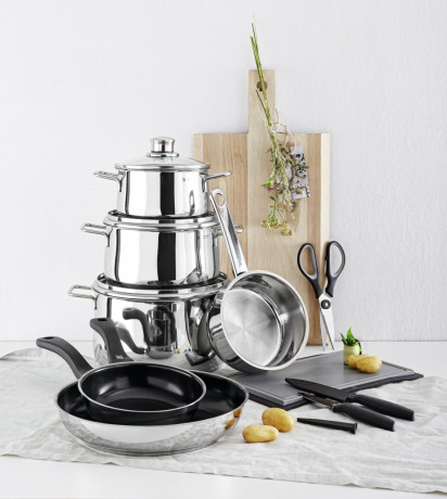 WMF WMF Kochtopf-Starter-Set 10-tlg.  edelstahl Стартовый набор кастрюль WMF, 10 шт.