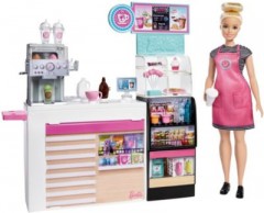 Mattel Barbie Nasch-Cafe Spielset mit Puppe (blond) Игровой набор Barbie Nasch-Cafe с куклой (блондинка)