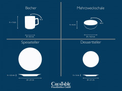 Creatable Creatable Kombiservice 16-tlg. NATURE COLLECTION AQUA blau Создаваемый комбинированный сервиз 16 шт. ПРИРОДА КОЛЛЕКЦИЯ АКВА