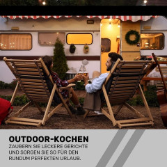 JUNG JUNG Gaskocher mobiler Campingkocher Gaskocher + 16 Kartuschen Gas, Autark verwendbar, (Gaskocher Notfall, Kartuschenkocher, Butangaskocher, praktischem Transportkoffer, erhitzen  aufwarmen Lebensmittel), mobiler Gaskocher, Outdoor geeignet Camping K