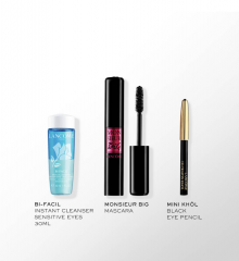 LANCOME MONSIEUR BIG MAKE-UP SET Подарочный набор, ограниченный выпуск 2024 года: Тушь для ресниц MONSIEUR BIG, средство для снятия макияжа 30мл, карандаш для глаз черный