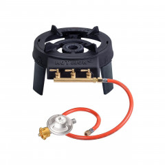 HOTWOK HOTWOK Gaskocher, Wokbrenner Hot Wok Pro 12 kW Gasbrenner Gusseisen + Wokpfanne 30 cm  Газовая плита HOTWOK, горелка вок Hot Wok Pro 12 кВт газовая горелка чугун + сковорода вок 30 см