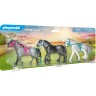 PLAYMOBIL 3er Set: 70999 Pferdeset 3x Pferde: Friese Набор из 3 лошадей: 70999 набор лошадей 3 лошади: фризы