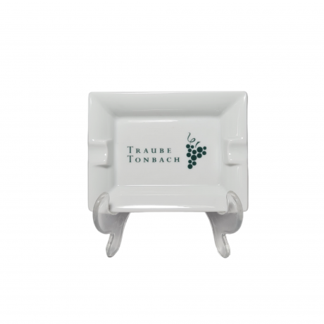 Пепельница винтажная Apilco Porcelain France, белый фарфор с изображением грозди винограда, 12 x 9 x 2 см, Франция, 1960-70гг.