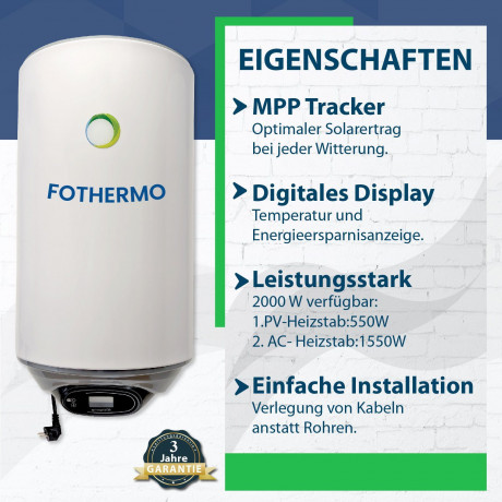 Campergold Campergold Wasserkocher Fothermo 80 L Photovoltaik Hybrid Wasser Boiler – Warmwasserspeicher  Чайник Campergold Fothermo 80 л фотоэлектрический гибридный водогрейный котел бак для горячей воды