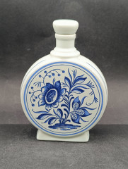 Фляга винтажная с пробкой Ulmer Keramik с изображением парусников, фарфор, 17.5 х 12 см, Германия, 1960-70гг.