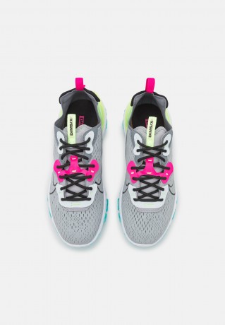 Nike Sportswear REACT VISION Sneaker low wolf grey/black/cool grey/pink prime/washed teal/barely volt REACT VISION Низкие кроссовки женские волчий серый/черный/холодный серый/розовый прайм/вымытый бирюзовый/едва вольт