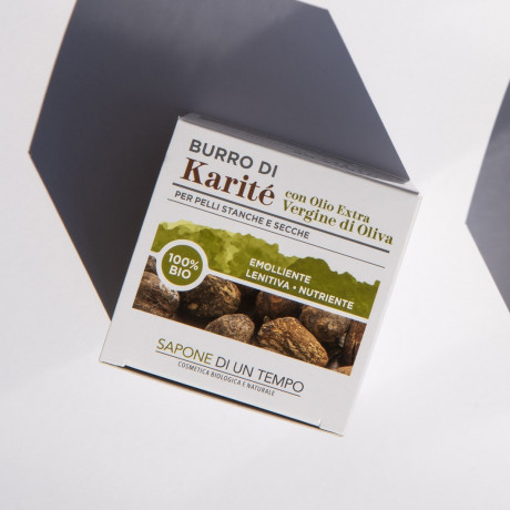 SAPONE DI UN TEMPO Bio-Sheabutter mit nativem Bio-Olivenol extra  Органическое масло ши с органическим оливковым маслом первого холодного отжима