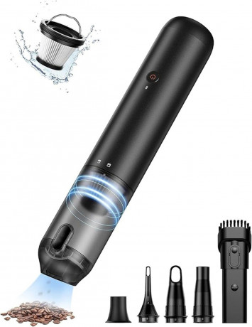 Kamp;B KB Akku-Handstaubsauger 12000-Pa-Autostaubsauger mit USB-C-Schnellladung Schwarz KB Беспроводной ручной пылесос 12000Pa Автомобильный пылесос с быстрой зарядкой USB-C