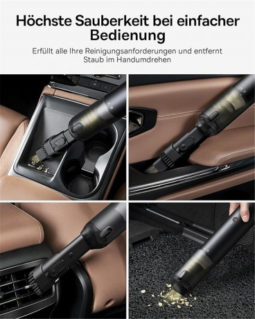 Kamp;B KB Akku-Handstaubsauger 12000-Pa-Autostaubsauger mit USB-C-Schnellladung Schwarz KB Беспроводной ручной пылесос 12000Pa Автомобильный пылесос с быстрой зарядкой USB-C