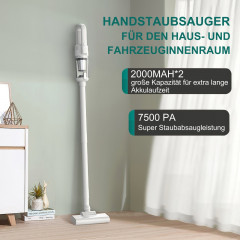 Vbrisi Vbrisi Akku-Handstaubsauger Handstaubsauger, Autostaubsauger 7500Pa Staubsauger, 4-in-1Multifunktionaler, Mit 4000mA-Akku, kann fur eine lange Zeit arbeiten. Kann in Wohnungen, Autos usw. verwendet werden, fur nassen und trockenen Gebrauch., 4-in-1