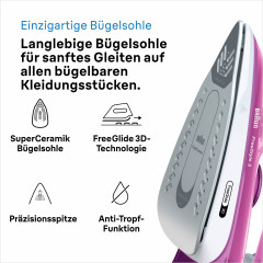 Braun Braun Dampfbugeleisen Bugeleisen Braun FI3124 PU 2400 W  Паровой утюг Braun Утюг Braun FI3124 PU 2400 Вт