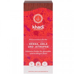 Khadi Naturkosmetik Pflanzenhaarfarben Henna. Amla &amp; Jatropha 100g  Растительные краски для волос хна. Амла и ятрофа 100г
