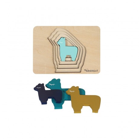 KINDSGUT Tier-Puzzle Lama Steckpuzzle Плагин-головоломка Animal Puzzle Llama