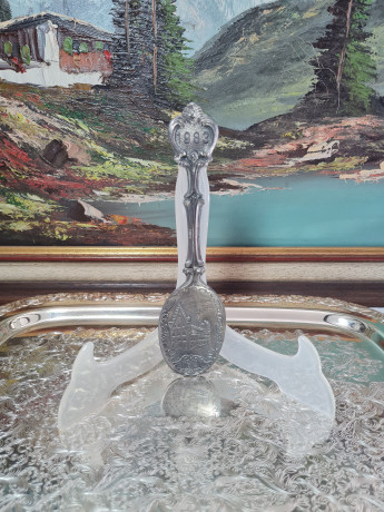 Ложка винтажная Frieling-Zinn, олово, 20.5 см, Германия, 1983 г.