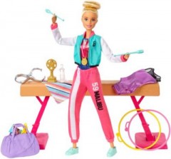 Mattel Barbie Turn-Spielset mit Puppe Гимнастический набор Барби с куклой