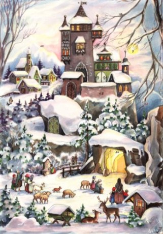 Adventskalender Адвент-календарь"Weihnachten bei der Burg": Papier-Adventskalender Адвент-календарь