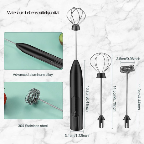 zggzerg zggzerg Akku-Stabmixer zggzerg Milchaufschaumer Elektrisch Stab Беспроводной ручной блендер zggzerg Электрический вспениватель молока zggzerg