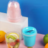 PRANITE PRANITE Akku-Stabmixer Tragbarer Mixer Fur Saft, Tragbarer Mixer Fur Saft Multifunktional, kleiner Mixer mit 4 Klingen, Obst-Mischmaschine fur Zuhause blau Беспроводной ручной блендер PRANITE Портативный блендер для сока, портативный многофункцион