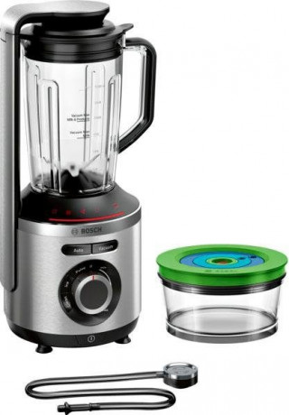 BOSCH BOSCH Standmixer VitaPower Serie 8 MMBV622M, 1000 W, Vakuum-Mixer, inkl. Vakuum-Frischhaltedose und Rezeptbuch  Настольный миксер BOSCH VitaPower Series 8 MMBV622M, 1000 Вт, вакуумный миксер, включая вакуумный контейнер для хранения продуктов и книг