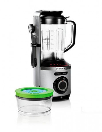 BOSCH BOSCH Standmixer VitaPower Serie 8 MMBV622M, 1000 W, Vakuum-Mixer, inkl. Vakuum-Frischhaltedose und Rezeptbuch  Настольный миксер BOSCH VitaPower Series 8 MMBV622M, 1000 Вт, вакуумный миксер, включая вакуумный контейнер для хранения продуктов и книг