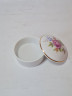 Шкатулка винтажная Hollohaza "Розовая роза", круглая, фарфор, 7 x 3,5 см, Венгрия, 1960-70гг.