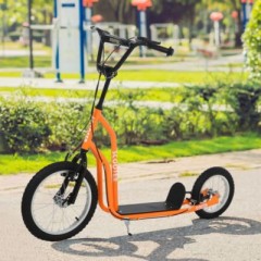 HOMCOM Kinderroller mit Handbremse Детский самокат с ручным тормозом