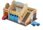 Melissa  Doug Parkhaus mit Tankstelle und Waschanlage aus Holz Многоэтажная автостоянка с заправочной станцией и деревянной мойкой