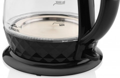 eta eta Wasserkocher Crystal ETA315490000, 1,7 l, 2200 W, in einem edlen Schwarz, aus Glas und mit Beleuchtung  чайник ETA Crystal ETA315490000, 1,7 л, 2200 Вт, элегантного черного цвета, из стекла и с подсветкой.