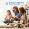 ZMC ZMC Gaskocher 2in1 Campingkocher Grillplatte mit Piezozundung + 24x Gaskartuschen, (Grillplatte Tischgrill Transportkoffer Gasbrenner Gasgrill Kochfeld LPG Anschluss Schwarz Warmeleistung: 2,2KW), Butan Gas 227g Campingkocher Outdoor Camping Gas Koche