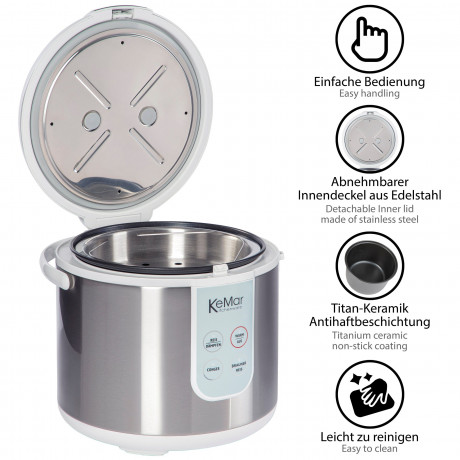 KeMar Kitchenware KeMar Kitchenware Reiskocher KRC-130, 700 W, 4 Programme  KeMar Kitchenware рисоварка KRC-130, 700 Вт, 4 программы