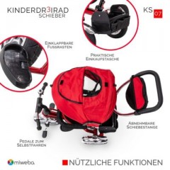 Miweba Kinderwagen Buggy Dreirad KS07 Schieber Трехколесная коляска KS07 слайдер