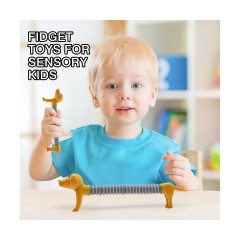 Vicabo Fidget Pop Tube Toys Spring Dog Geschicklichkeitsspiele fur Kinder Fidget Pop Tube Toys Spring Игры на ловкость собак для детей