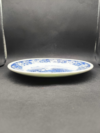 Тарелка винтажная Royal Tudor Ware / Staffordshire England, Коллекция "Olde England", фарфор, 25 см, Великобритания, 1960-70гг.