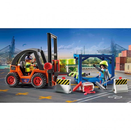 PLAYMOBIL PLAYMOBIL 70772 Gabelstapler mit Fracht PLAYMOBIL 70772 Вилочный погрузчик с грузом