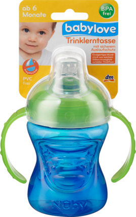 babylove Trinklerntasse, blau / grün Чашка для питья, 240 мл