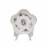 Тарелка винтажная Meissen, белый фарфор с разноцветными птицами, драконами, цветочным мотивом и позолоченным краем, 14,5 x 4,5 см, Германия, 1930-40гг.