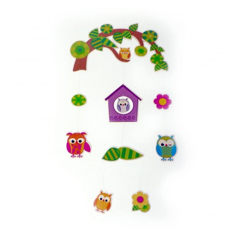 HESS Holzdekoration Mobile Eulen Мобильные совы из дерева