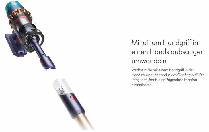 DYSON DYSON Akku-Stielstaubsauger Gen5Detect Absolute Staubsauger Kabellos Akkusauger Handstaubsauger, Beutellos, Akkusauger Kabelloser Akkuhandstaubsauger Handstaubsauger Beutellos Nachtblau/Kupfer Беспроводной пылесос DYSON Gen5Detect Абсолютный пылесос