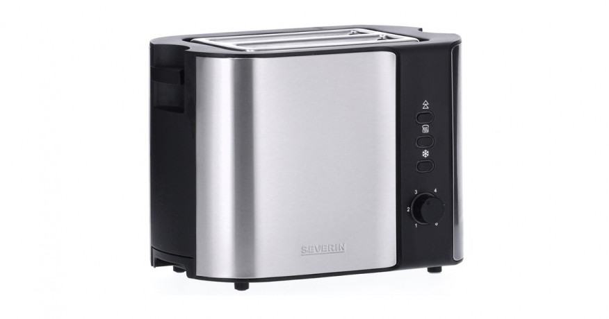 Severin Severin Automatik-Toaster AT 2589 edelstahl/schwarz, 800 Watt, fur 2 Scheiben Toast  edelstahl/schwarz Автоматический тостер Severin AT 2589 нержавеющая сталь/черный, 800 Вт, на 2 ломтика тостов