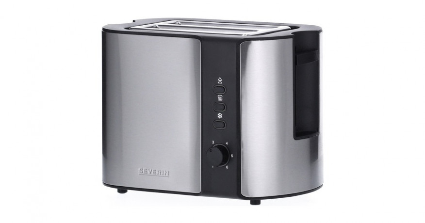 Severin Severin Automatik-Toaster AT 2589 edelstahl/schwarz, 800 Watt, fur 2 Scheiben Toast  edelstahl/schwarz Автоматический тостер Severin AT 2589 нержавеющая сталь/черный, 800 Вт, на 2 ломтика тостов