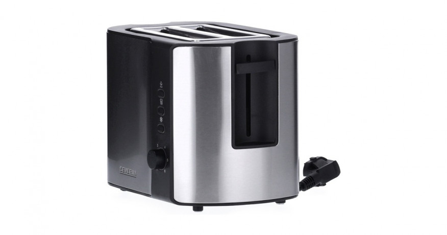 Severin Severin Automatik-Toaster AT 2589 edelstahl/schwarz, 800 Watt, fur 2 Scheiben Toast  edelstahl/schwarz Автоматический тостер Severin AT 2589 нержавеющая сталь/черный, 800 Вт, на 2 ломтика тостов