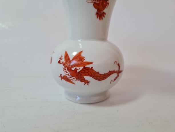 KS Винтажная ваза "Красный Дракон", 11см x 8.5см, Германия, 1960-70гг.