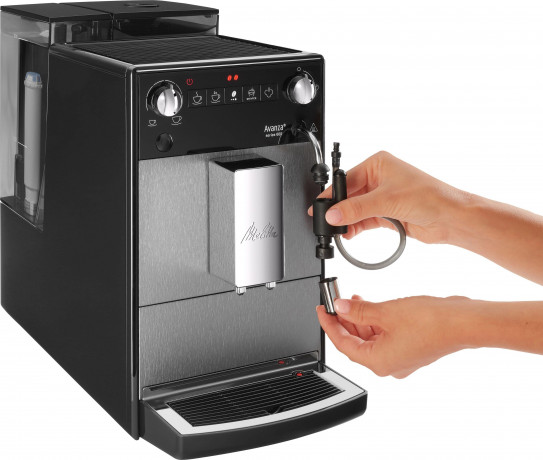 Melitta Melitta Kaffeevollautomat Avanza F270-100 Mystic Titan, Kompakt, aber XL Wassertank  XL Bohnenbehalter, Milchschaum-System  Полностью автоматическая кофемашина Melitta Avanza F270-100 Mystic Titan, компактная, но XL-бак для воды, XL-контейнер для 