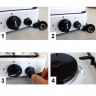 BlueCraft BlueCraft Gaskocher imit elektrischer Zundung, (Gas-Kochfeld 2 flammen Propangas mit Schlauch und Druckminderer), Campingkocher 2-flammig, mit Zundsicherung Gasregler mit Manometer  Газовая плита BlueCraft с электроподжигом, (газовая плита, 2 пл