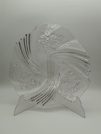 Тарелка декоративная винтажная Mikasa / Studio Nova, хрустальное стекло, 22.5 см, Германия, 1970-80гг.